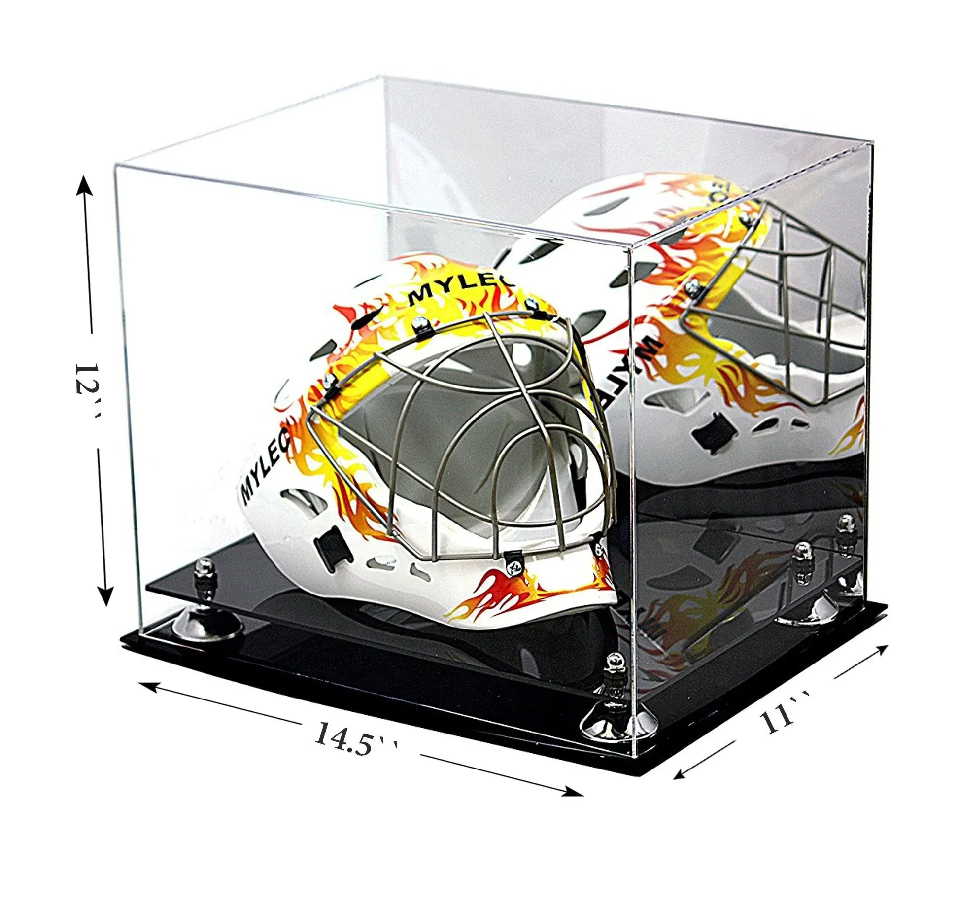 Acrylic Catchers or Goalie Helmet Display Case - Mirror No Wall Mounts (V44/A002)