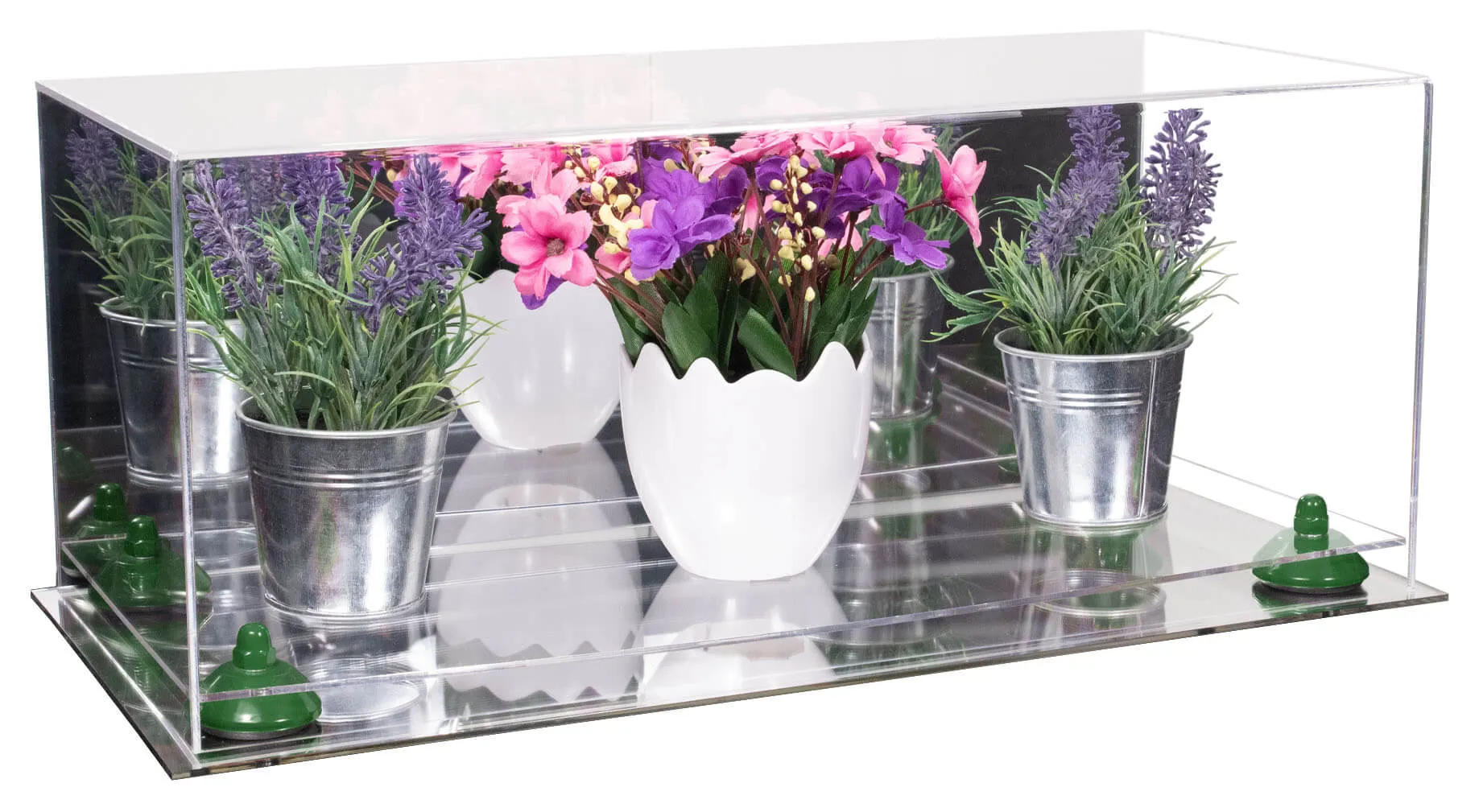 Acrylic Versatile Display Case 19.25 x 8.25 x 8 - Mirror no Wall Mounts (V47/A103)