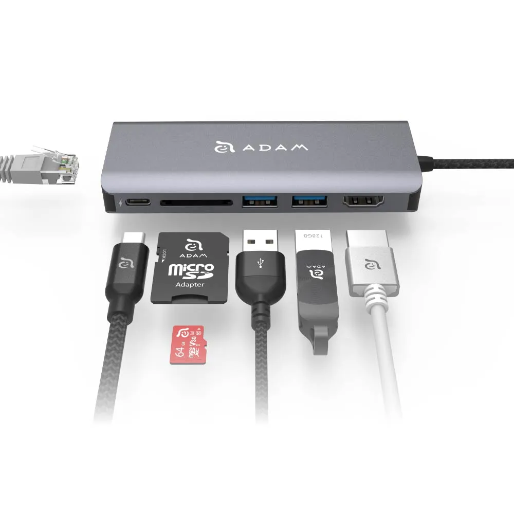 Adam Elements USB-C 3.1 - 6 port Hub - Grey