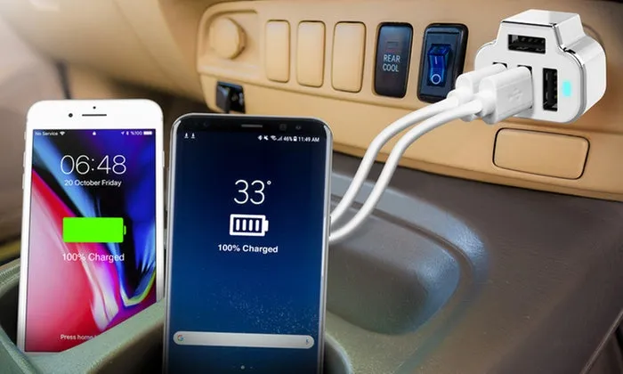 Aduro PowerUp 4-Port USB Car Charger