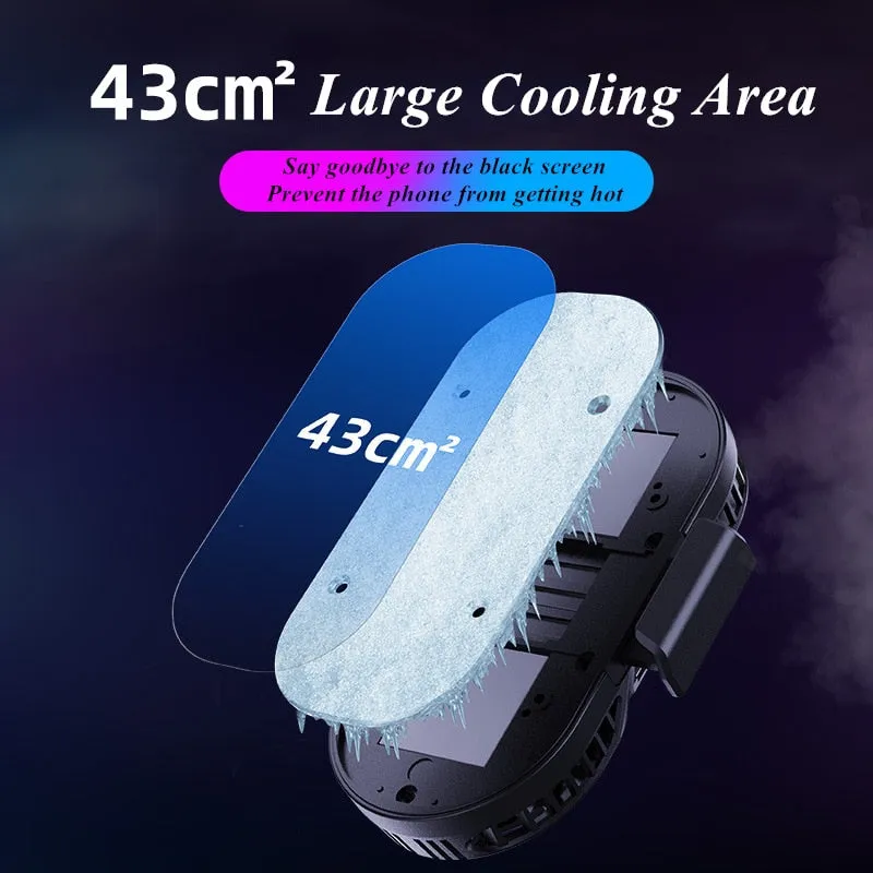 AH102 Portable Mobile Phone Semiconductor Radiator for Live PUBG Game Cooler for IOS Android Gaming Accessories Dual Cooling Fan