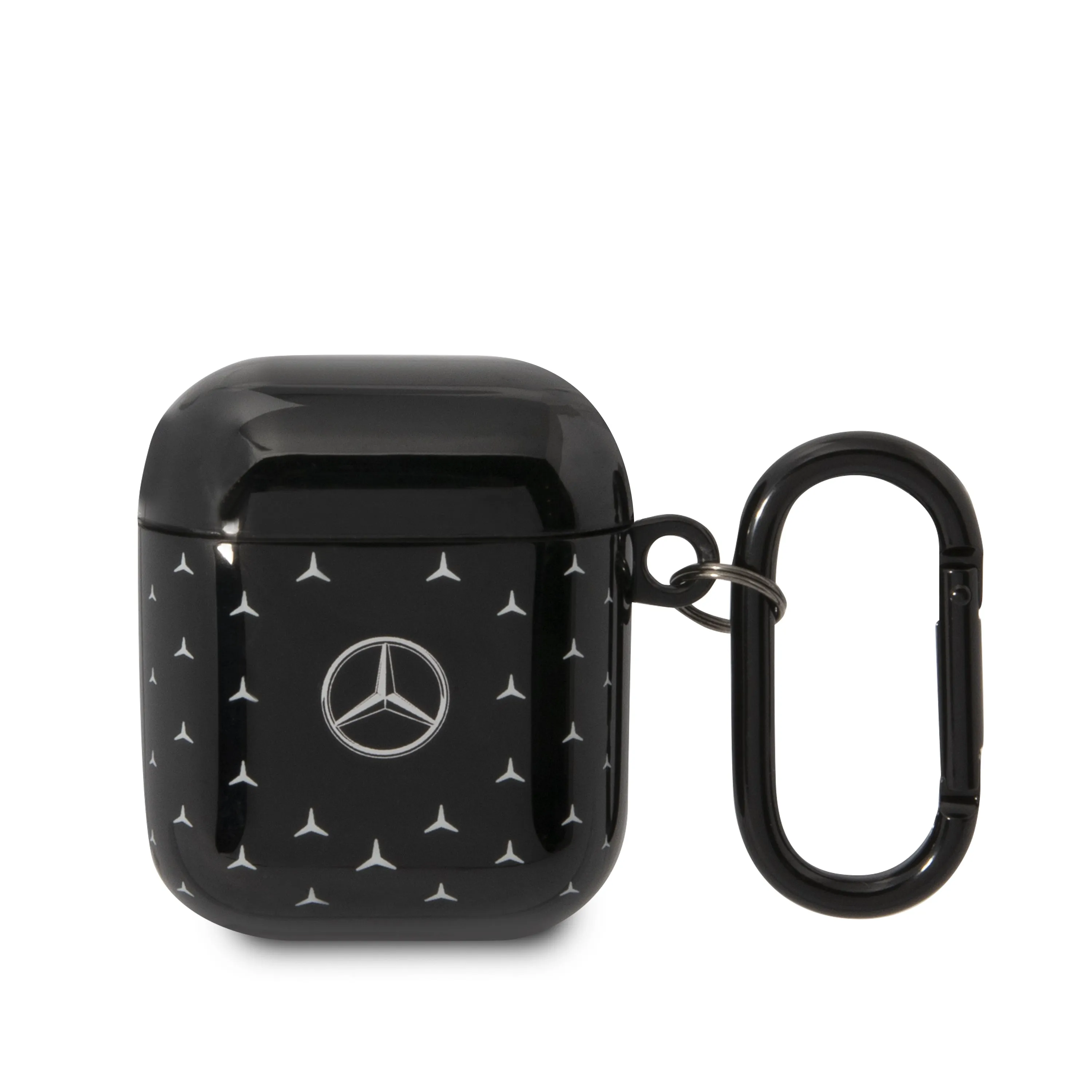 Airpods 1/2 - Case TPU W/Pattern Line II Black - Mercedes-Benz