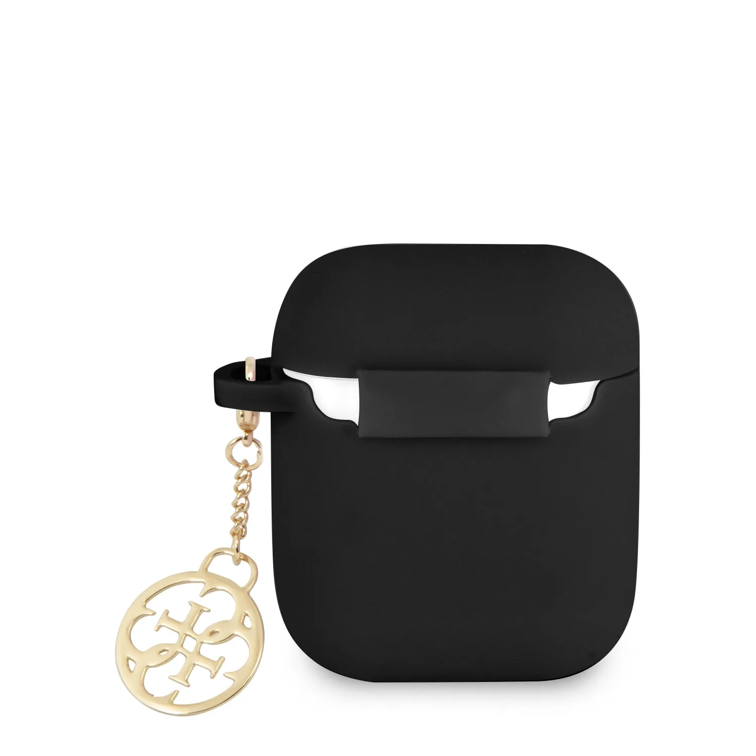 Airpods 1/2 - Silicone Black 4G Charm Collection - Guess