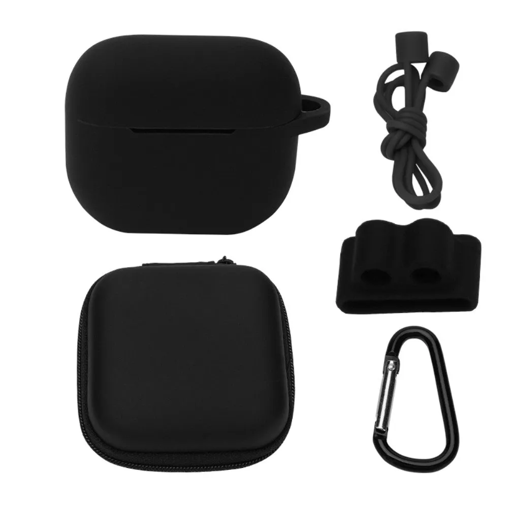 AirPods 3 silicone case with storage bag and accessories - Black