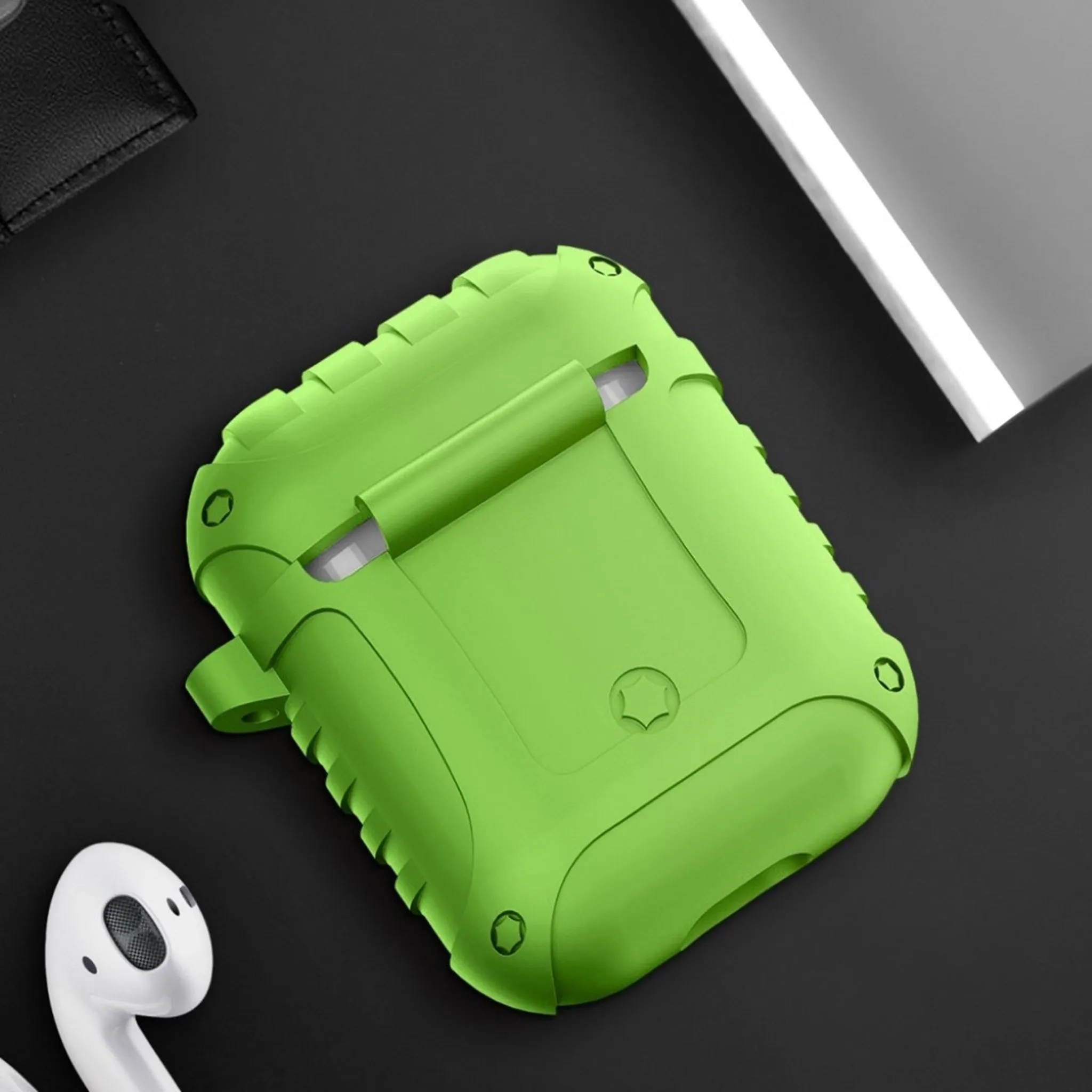 Airpods shock-proof silicone case - Green