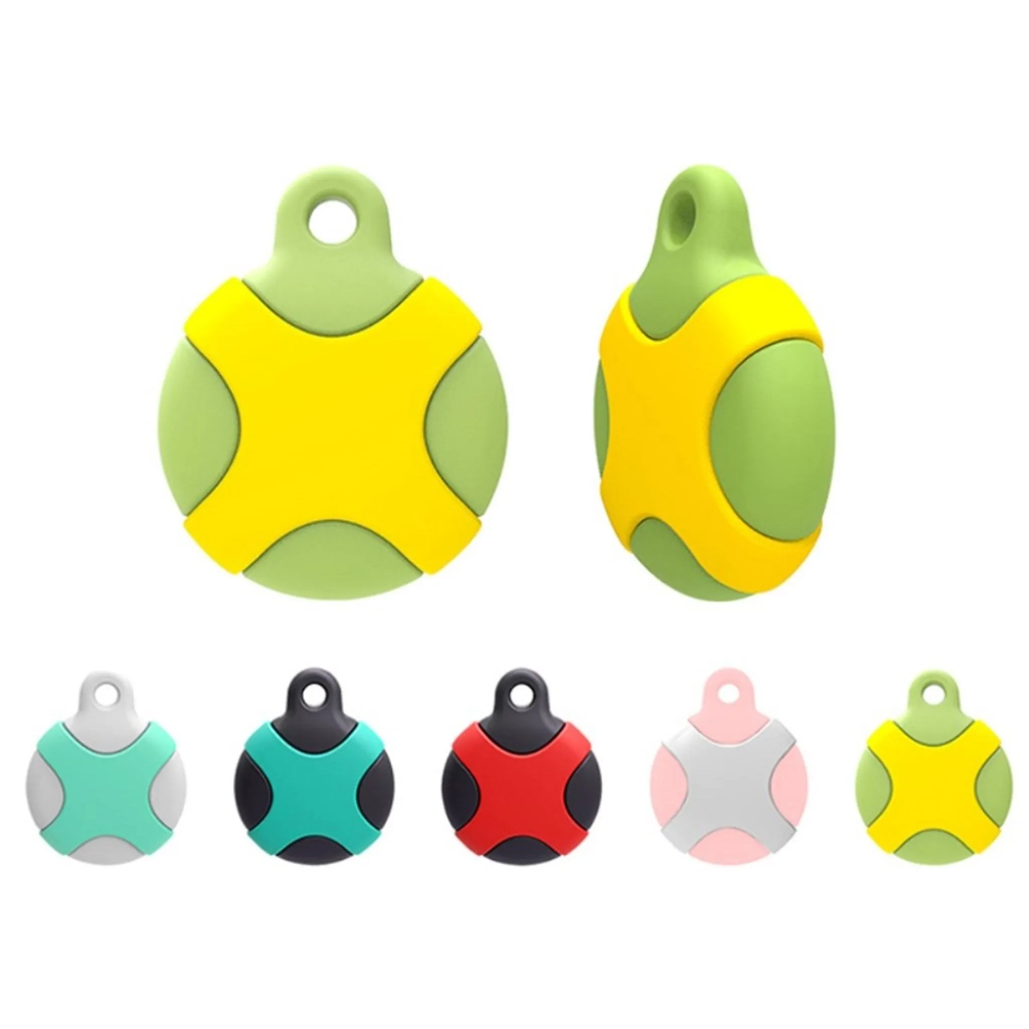 AirTags unique design silicone cover - Green / Yellow