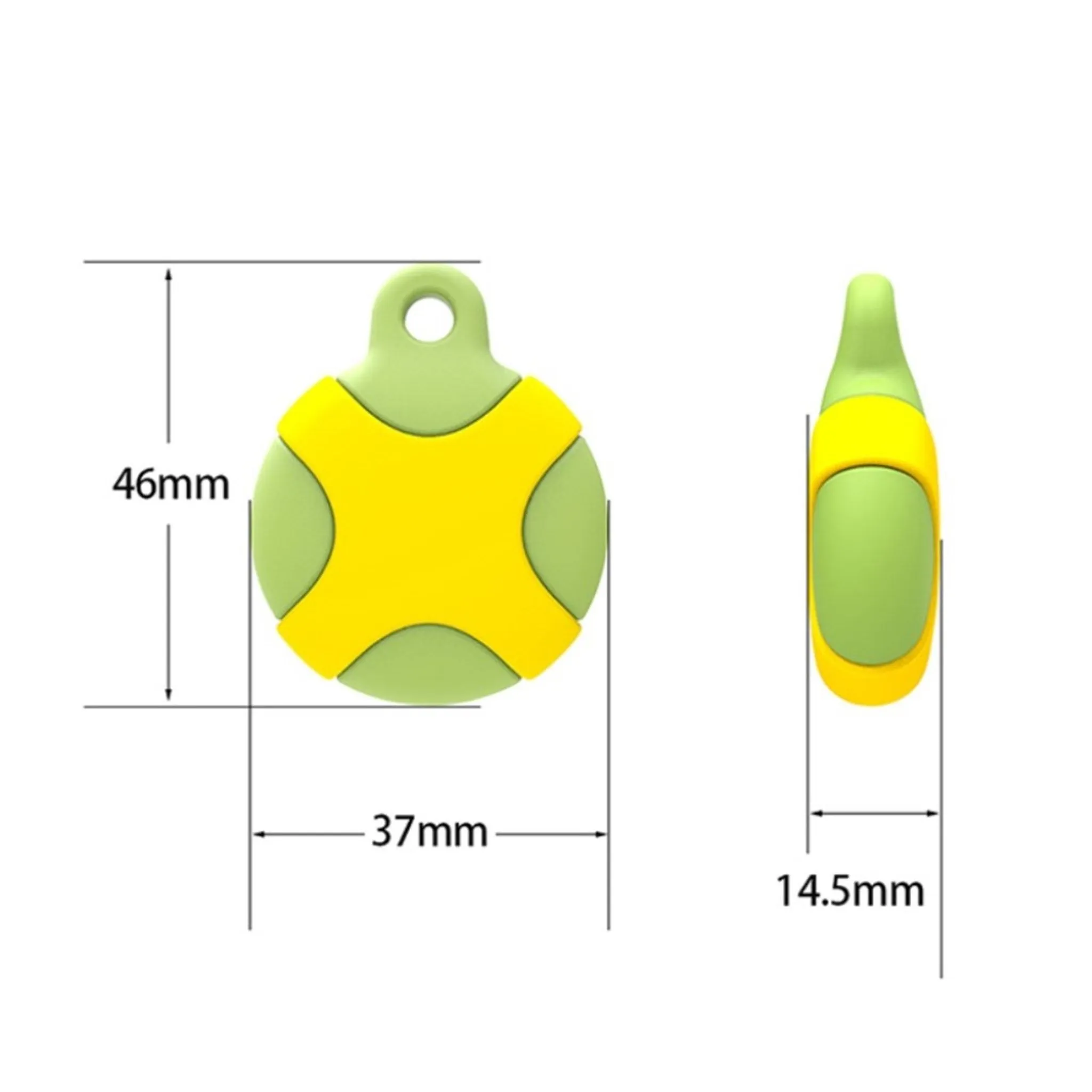 AirTags unique design silicone cover - Green / Yellow