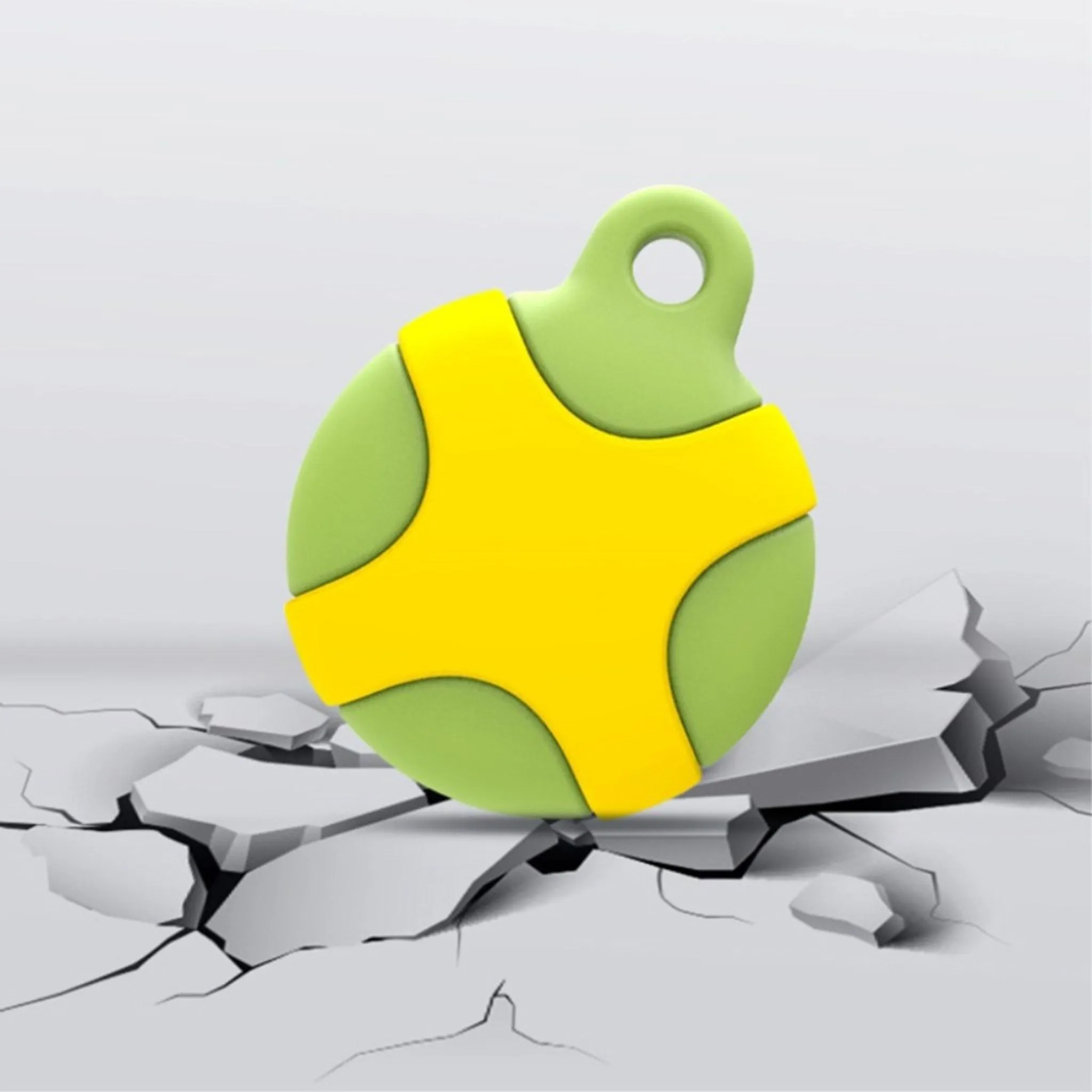 AirTags unique design silicone cover - Green / Yellow