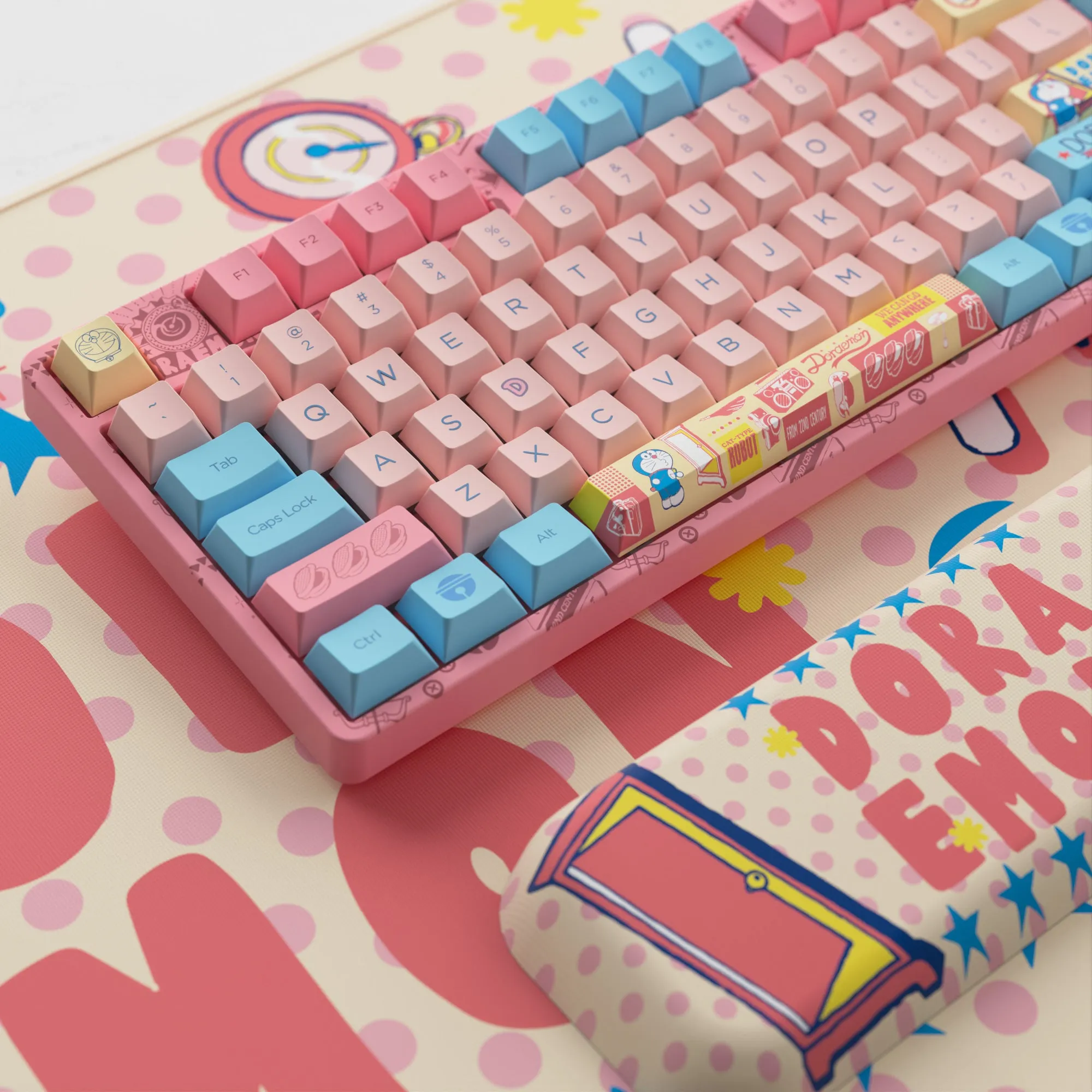 Akko 98K Doraemon Macaron 3098B Jelly Pink Switch Keyboard