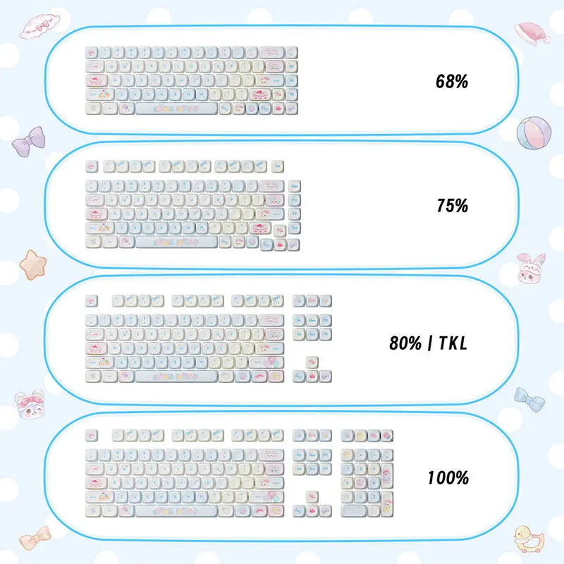 Akko Butterfly Fantasy MOA Profile Keycaps Set 140 Keys