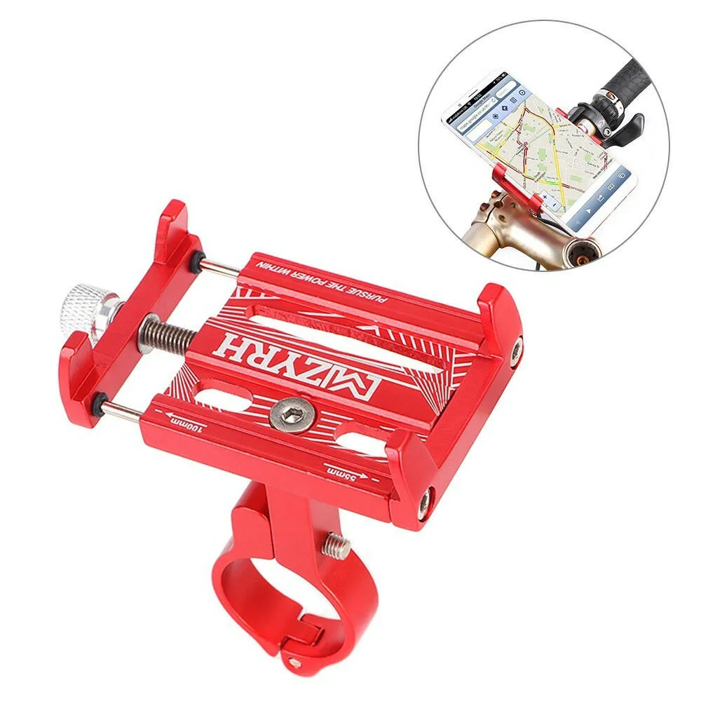 Aluminum Alloy Bicycle Phone Mount 55 - 100mm Adjustable Bike Mobile Phone GPS Mount Holder Bracket