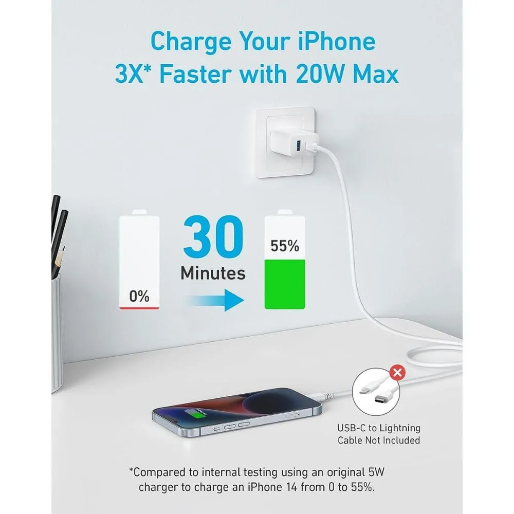 Anker 20W Dual Port High Speed Charger - A2348