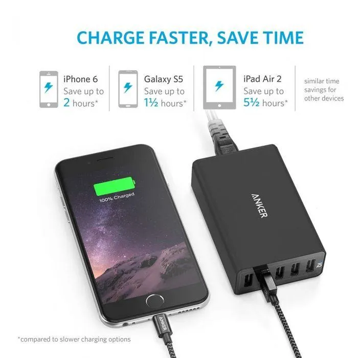 Anker PowerPort 5 40W 5-Port USB Charger