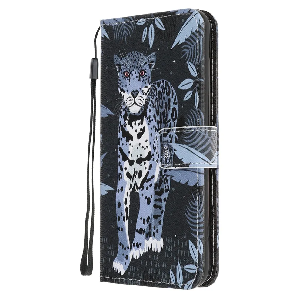 Anymob iPhone Case Loving Cat Leather Flip Wallet Cartoon Stand Phone Cases Cover