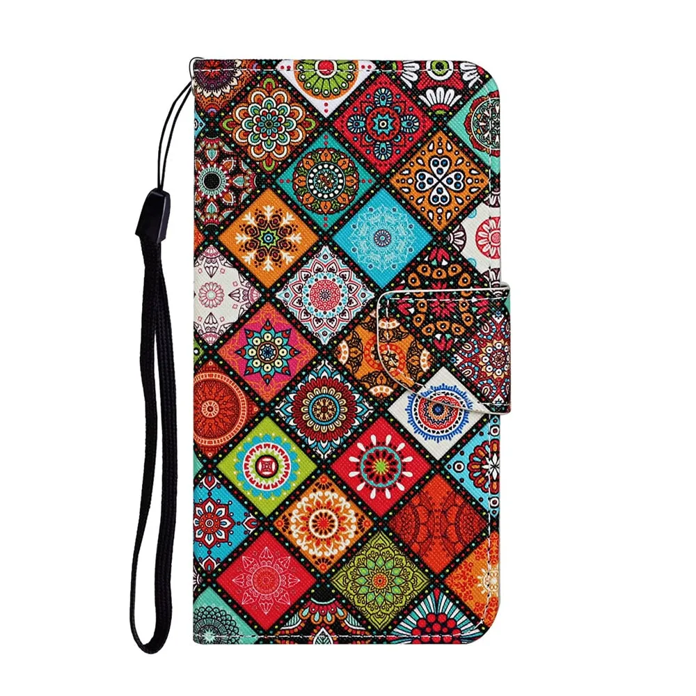 Anymob Samsung Abstract Pattern Phone Cases Leather Flip Stand Cover