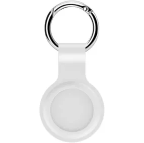 Apple AirTags Silicone Case Keychain-White