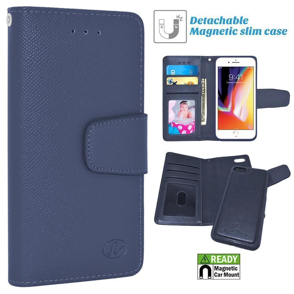 Apple iPhone 8 / 7 Folio Leather Removable Magnetic Wallet Case by Modes