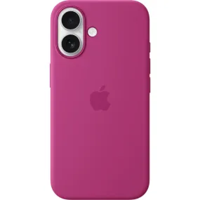 Apple iPhone 16 Silicone Case with MagSafe (Fuchsia)