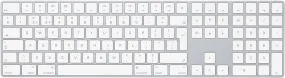 Apple Magic Keyboard with Numeric Keypad Swedish Silver A1843 - MQO52S/A