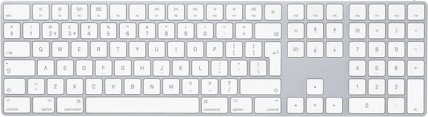 Apple Magic Keyboard with Numeric Keypad Swedish Silver A1843 - MQO52S/A