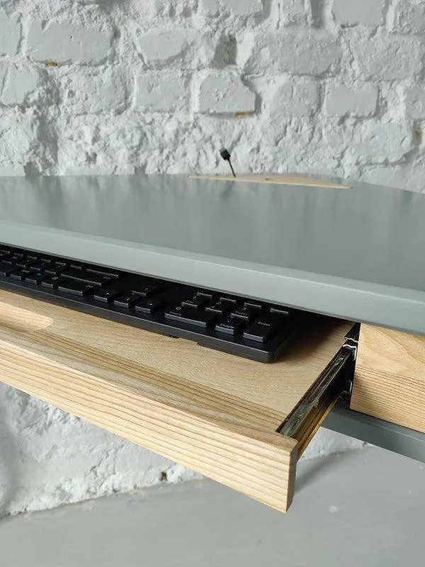 Ashme Corner Desk with Keyboard Tray