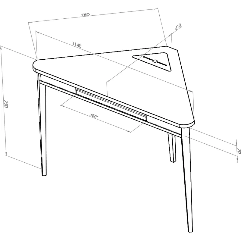 Ashme Corner Desk with Keyboard Tray