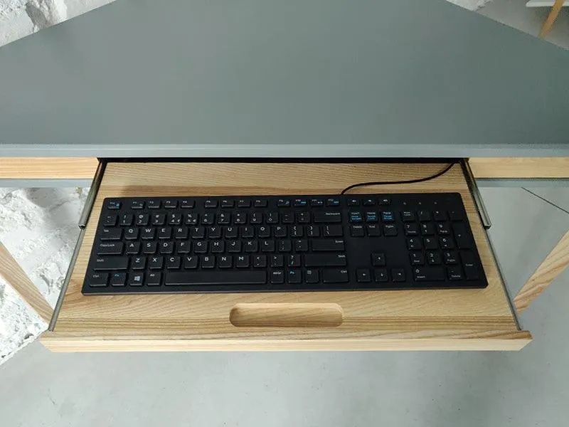 Ashme Corner Desk with Keyboard Tray