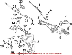 Audi Washer Fluid Reservoir 8R0955453D – Genuine VW/Audi