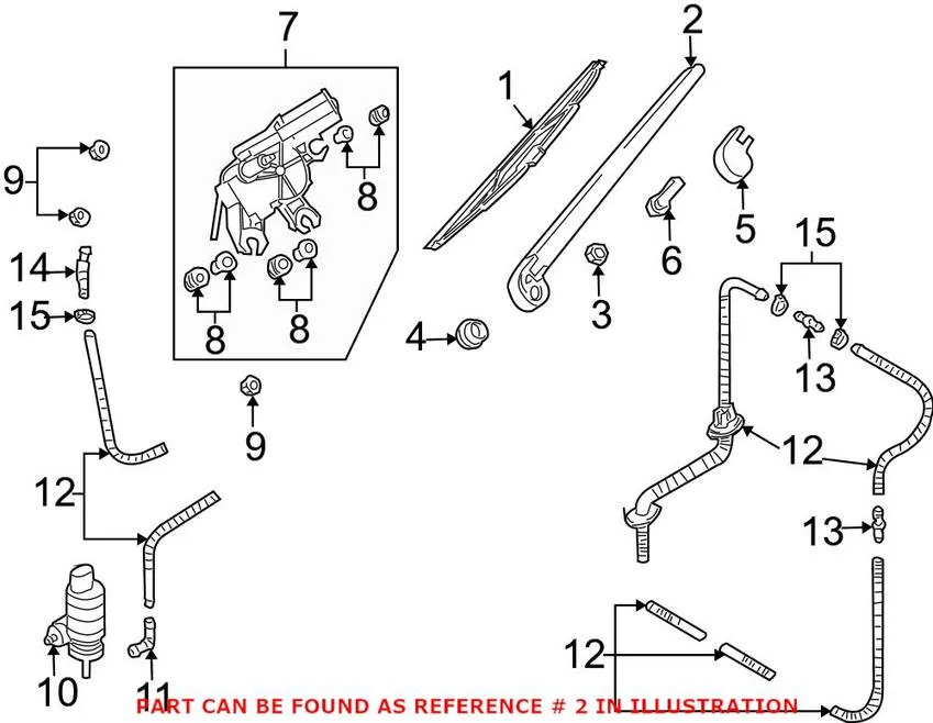 Audi Windshield Wiper Arm – Rear 4L09554071P9