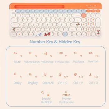 ★Authentic★Disney Winnie Tigger Wireless Keyboard/ 3in1 Multi Pairing/Multi Connection/Slim Design