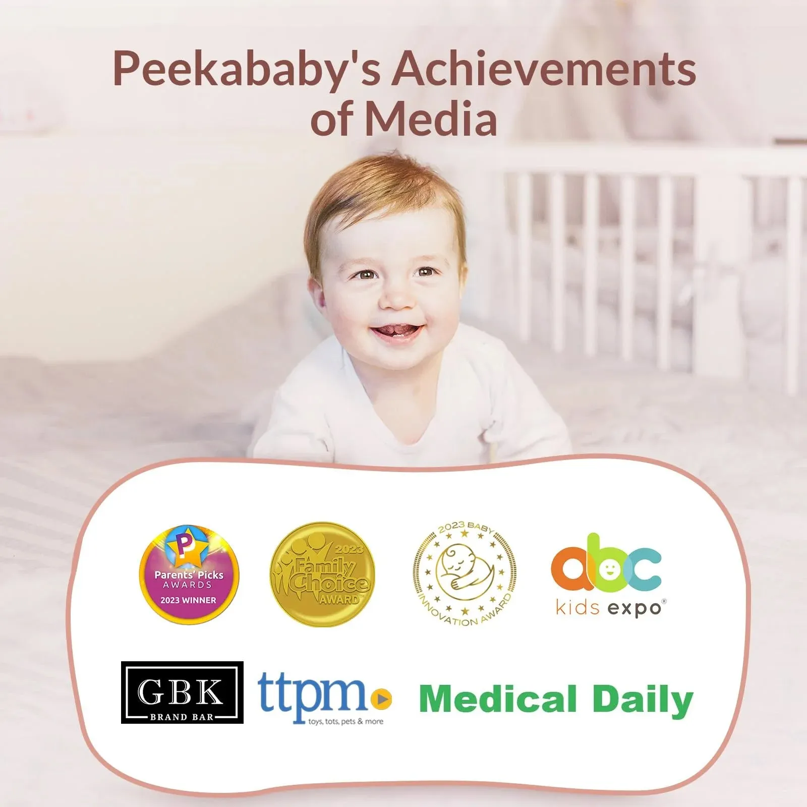 Baby Monitor with Camera and Audio,  Peekababy 1080P HD 5" Video Monitors Security Cameras