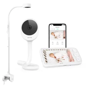 Baby Monitor with Camera and Audio,  Peekababy 1080P HD 5" Video Monitors Security Cameras