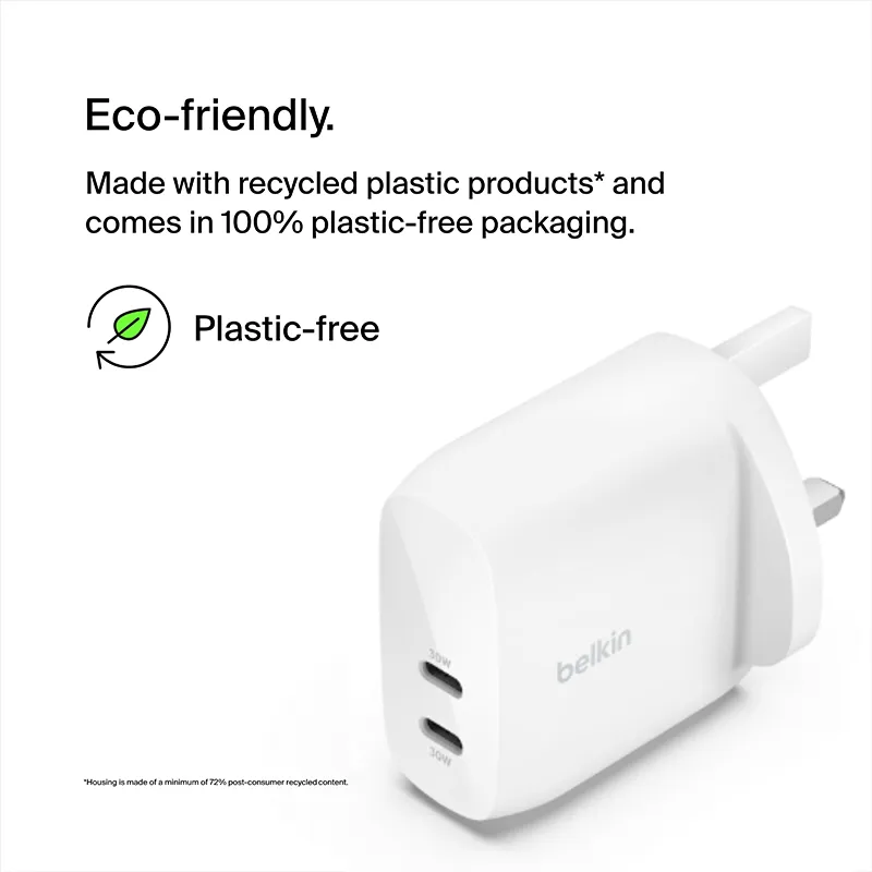 Belkin WCB010BoostCharge Pro USB-C Wall Charger with PPS 60W