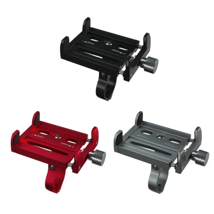 BIKERSAY MP005 Bicycle Aluminum Alloy Mobile Phone Holder Motorcycle Handlebar Bracket (Red)