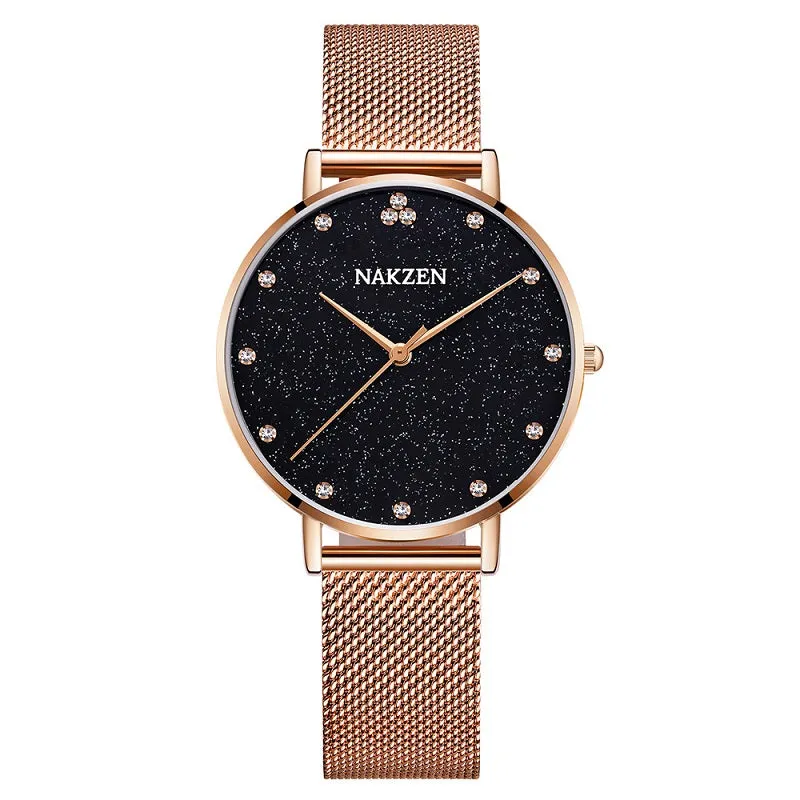 Blue Sandstone Dial Mesh Strap Women's Watch