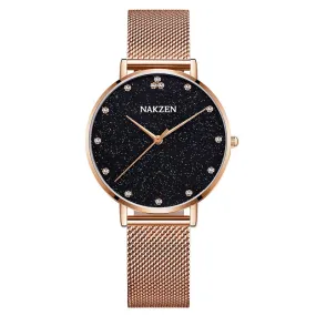 Blue Sandstone Dial Mesh Strap Women's Watch