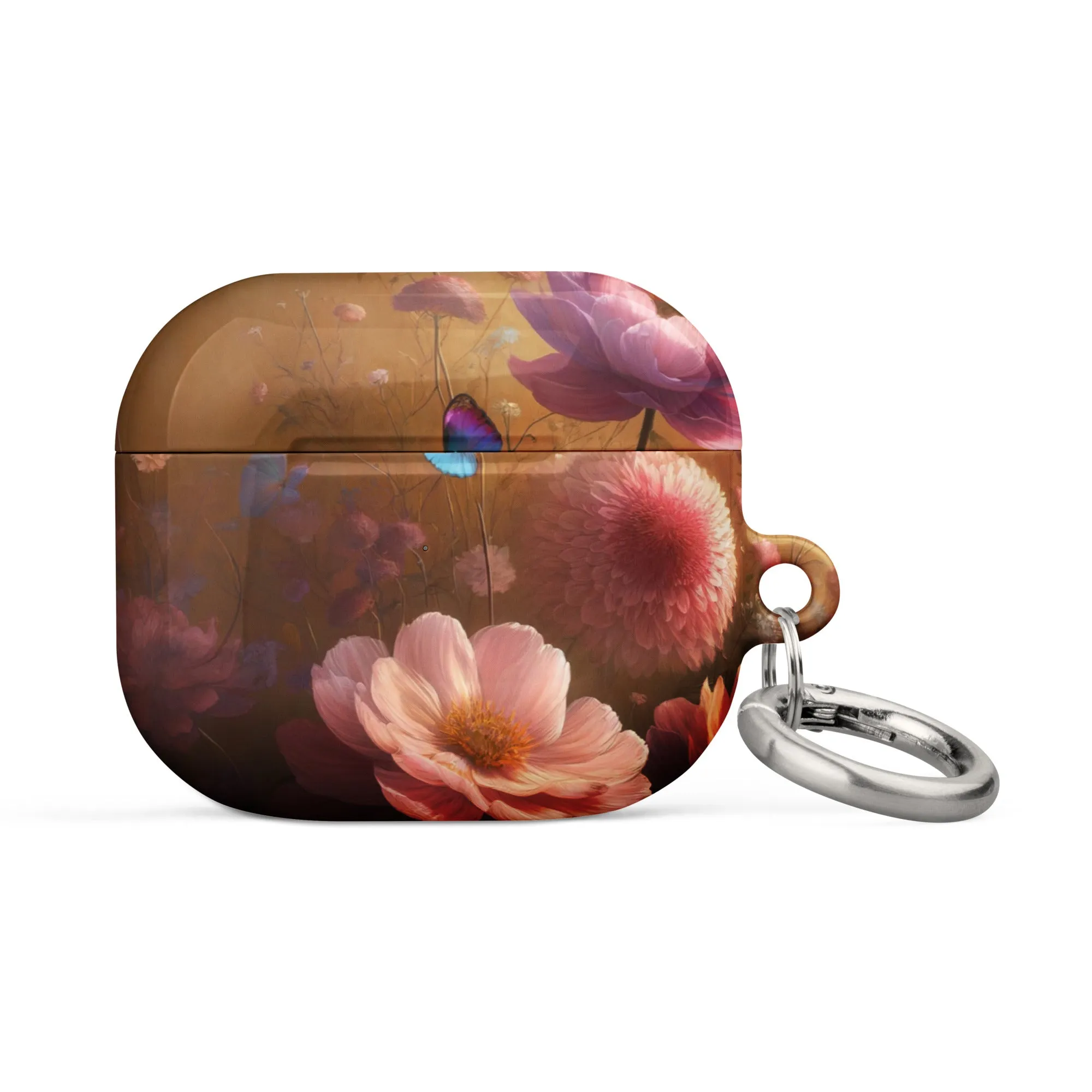 Botanical Butterfly AirPods® Case | Impact-Resistant Polycarbonate | Metal Carabiner | Scratch & Drop Protection