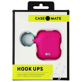 Case-Mate Hook Ups Silicone Case for AirPods 1st & 2nd Gen - Fuchsia Dark Pink