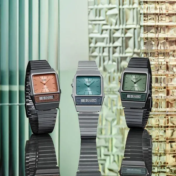 CASIO VINTAGE Mod. EDGY COLLECTION ACQUA GREEN