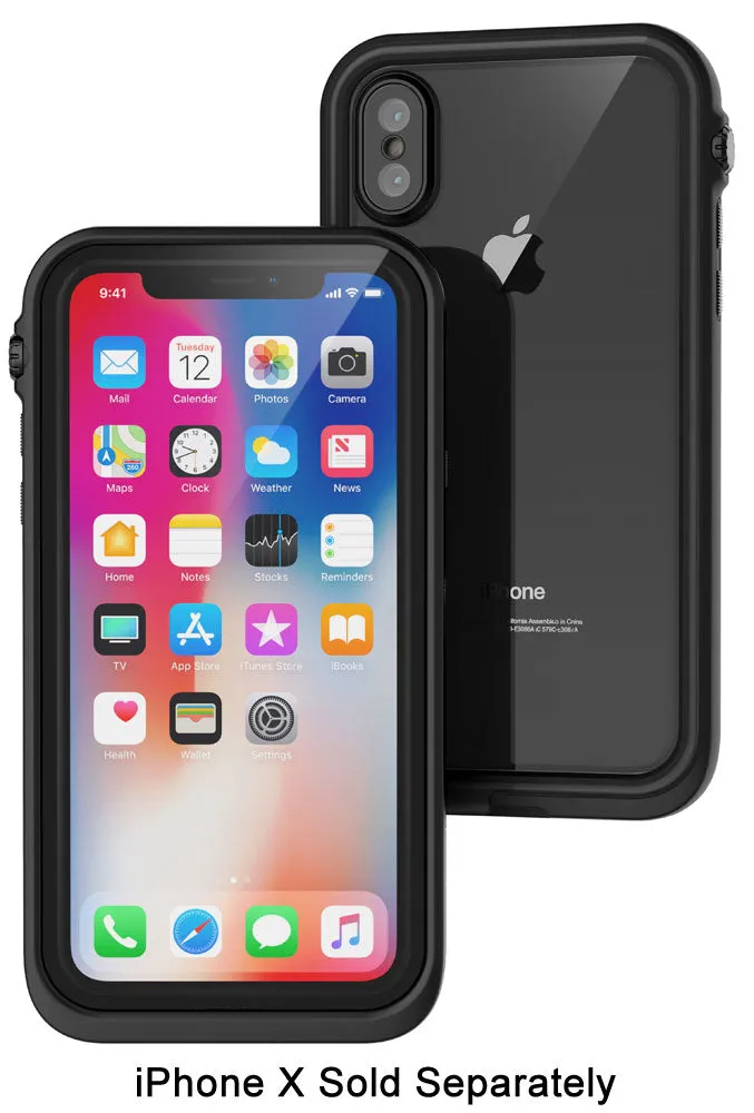 Catalyst Stealth Black Waterproof Case For iPhone X - CATIPHOXBLK