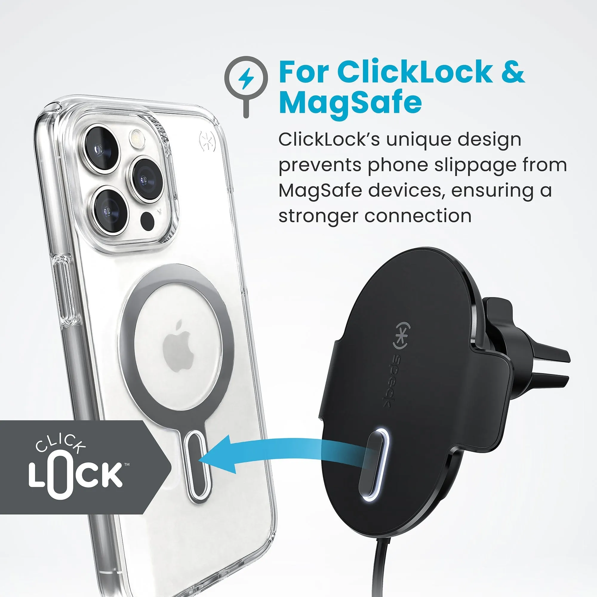 Charging Car Vent Mount for MagSafe with ClickLock