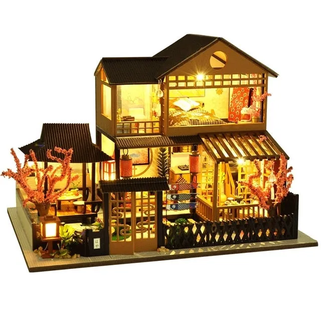 Christmas New Year Gift Mini Diy Doll House Accessories Casa Dollhouse Miniature Furniture Handmade Wooden Birthday gifts toys