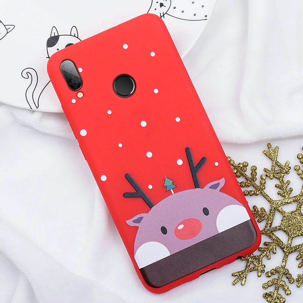 Christmas Pattern Phone Case For Xiaomi Redmi Note 7 6 Pro K20 Pro Silicone Shell For Xiaomi Mi 9T Pro 9 SE 8 Santa Claus Cover