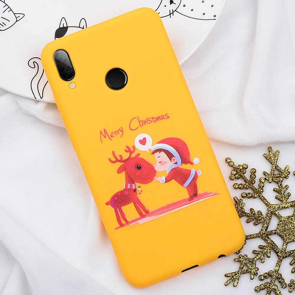 Christmas Pattern Phone Case For Xiaomi Redmi Note 7 6 Pro K20 Pro Silicone Shell For Xiaomi Mi 9T Pro 9 SE 8 Santa Claus Cover