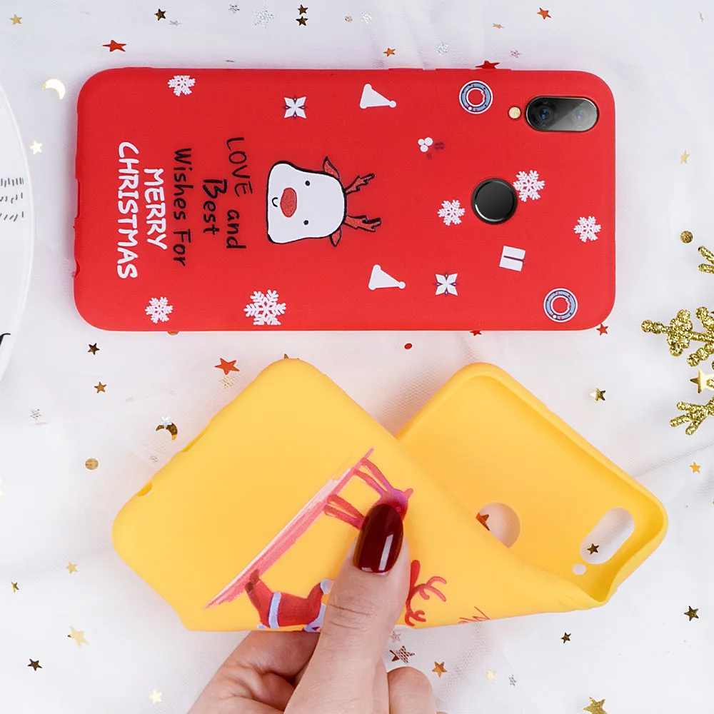 Christmas Pattern Phone Case For Xiaomi Redmi Note 7 6 Pro K20 Pro Silicone Shell For Xiaomi Mi 9T Pro 9 SE 8 Santa Claus Cover