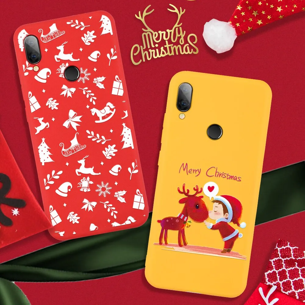 Christmas Pattern Phone Case For Xiaomi Redmi Note 7 6 Pro K20 Pro Silicone Shell For Xiaomi Mi 9T Pro 9 SE 8 Santa Claus Cover