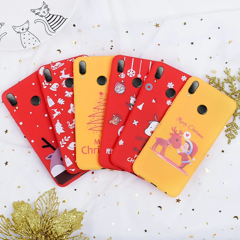 Christmas Pattern Phone Case For Xiaomi Redmi Note 7 6 Pro K20 Pro Silicone Shell For Xiaomi Mi 9T Pro 9 SE 8 Santa Claus Cover