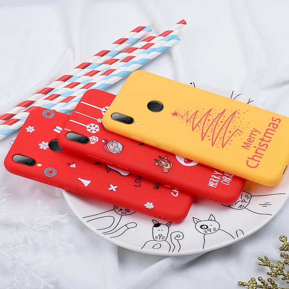 Christmas Pattern Phone Case For Xiaomi Redmi Note 7 6 Pro K20 Pro Silicone Shell For Xiaomi Mi 9T Pro 9 SE 8 Santa Claus Cover