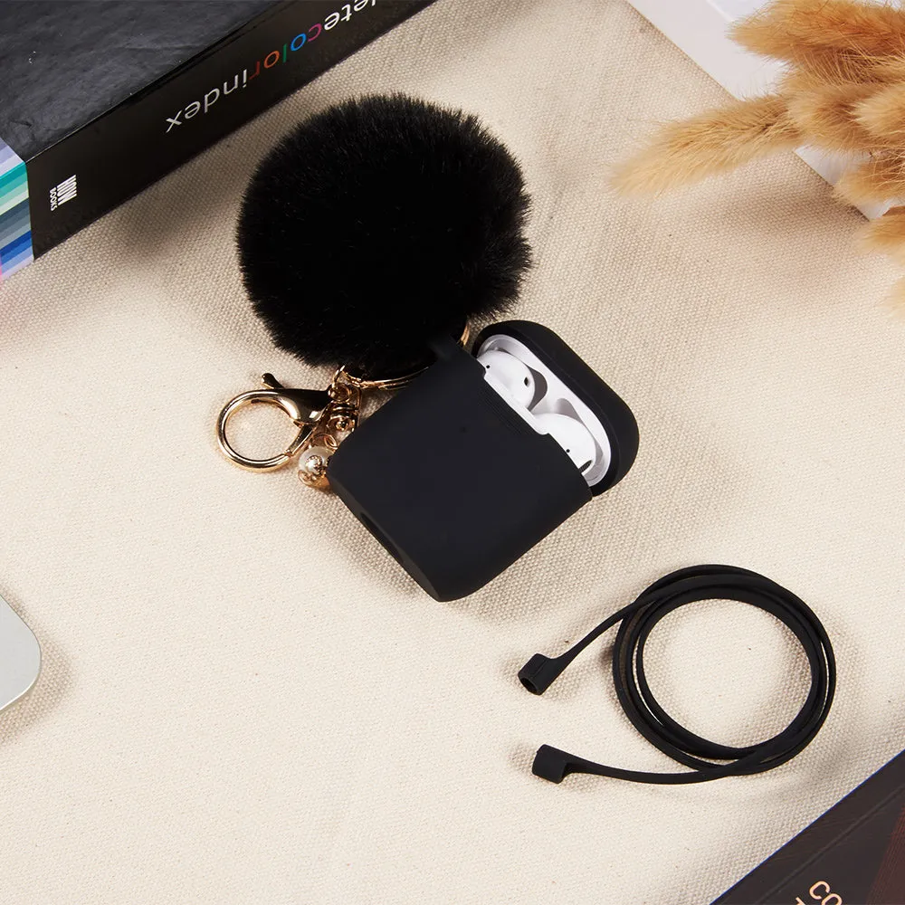 Classy Black Keychain Case for Airpods