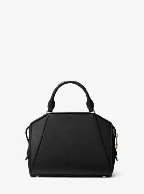 Cleo Small Saffiano Leather Satchel